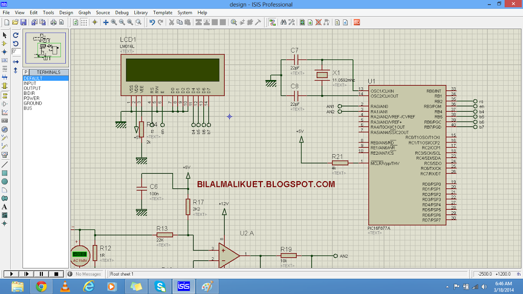 alternating current measurement using pic microcontroller circuit 