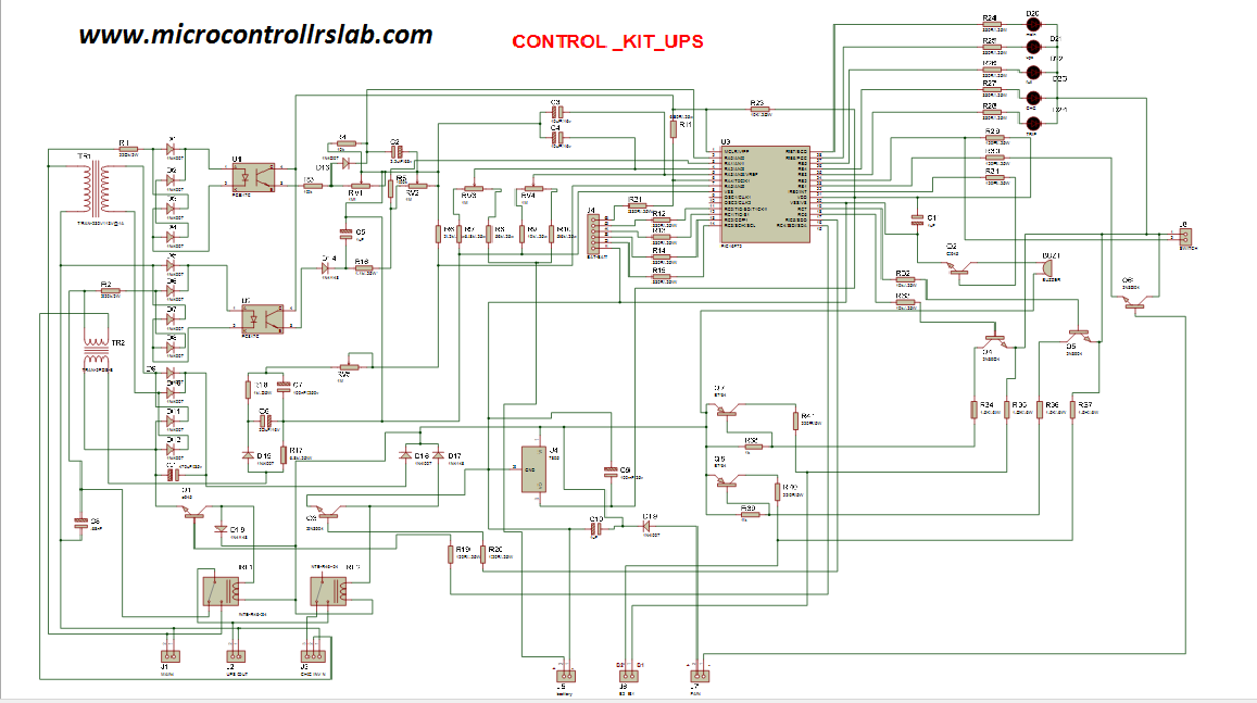UPS uninterruptible power supply circuit diagram