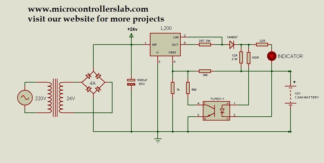 12 Volt Battery Charger Circuit