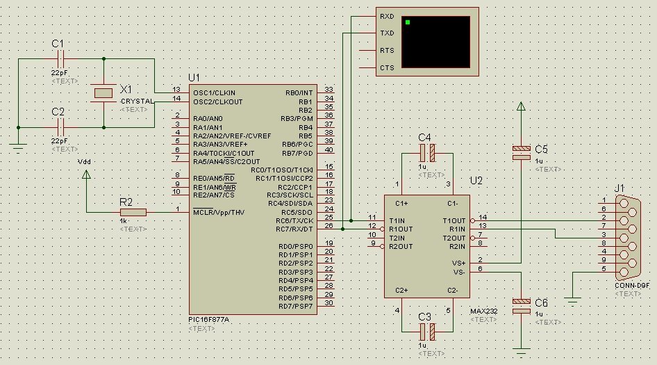 serial communication using pic microcontroller