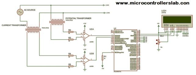 power factor measurement circuit using pic microcontroller