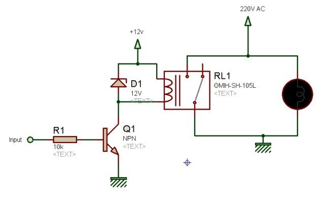 relay driver cricuit using transistor