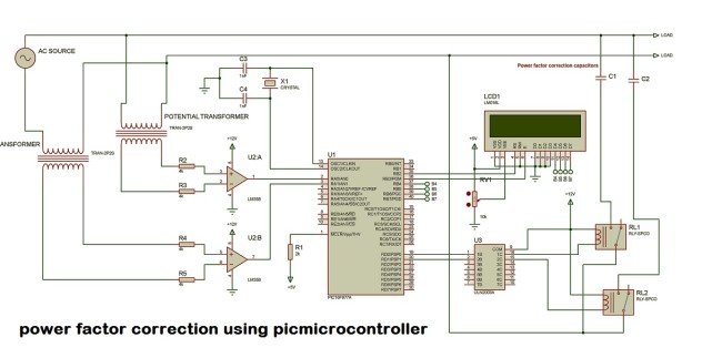 power factor controller circuit diagram using pic microcontroller