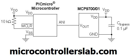MCP9700 interfacing with microcontroller
