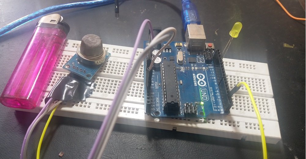 MQ135 gas sensor interfacing with Arduino Uno