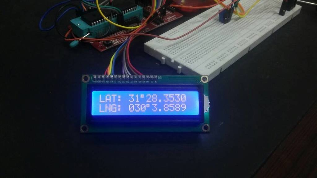 GPS coordinates on LCD using pic16f877a