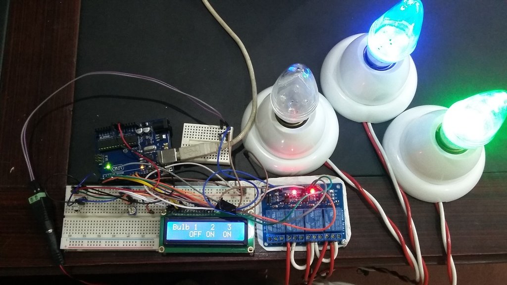 IR remote controlled home automation system using Arduino