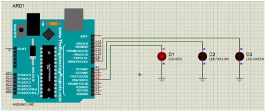 simple one way traffic signal using Arduino