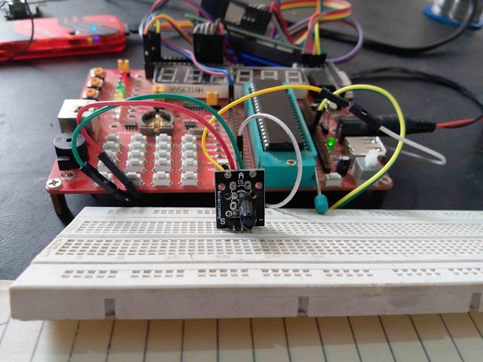 shock sensor module interfacing with pic16f877a microcontroller