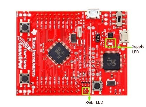 TM4C123G LaunchPad onboad LEDs