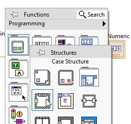 Case structure placement