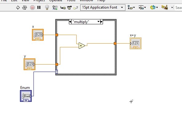 Multiply case calculator labview