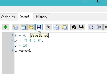 Saving a script in MathScript
