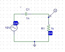 Voltage marker placed on high pass filter circuit
