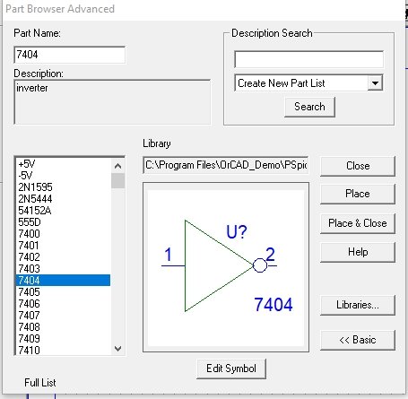 Placing NOT gate