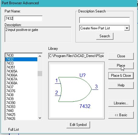 Placing OR gate