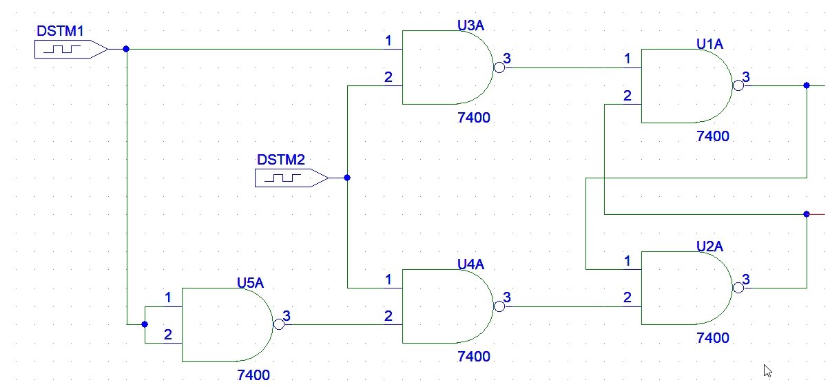 Complete circuit diagram of D flip flops