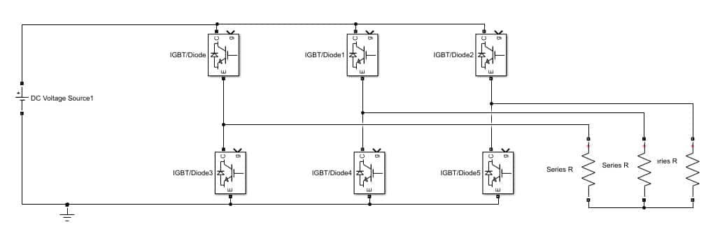 Load and source of three phase inverter