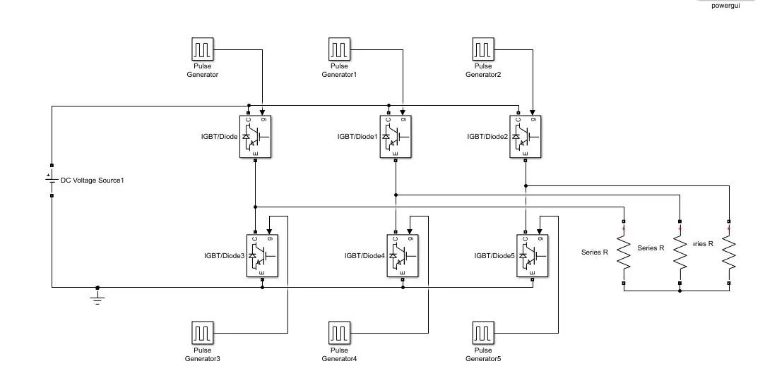 Pulse generator connected with three phase inverter circuit