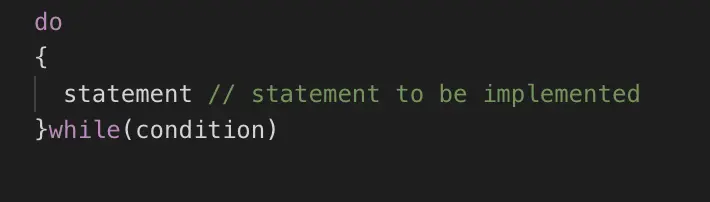 do while loop