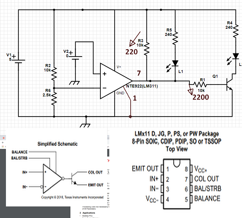 Alternate LEDs example NTE922