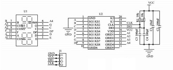 TM1637 Grove 4 Digit Display Module internal