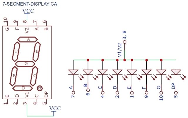 7 segment dislay pinout pic microcontroller tutorial