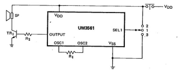 UM3561 Three Sound circuit Example
