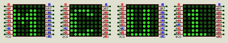 Multiple 8x8 LED matrix output with microcontroller MAX7219