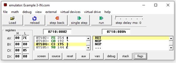 8086 airthmetic increment instruction