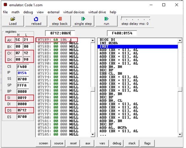 8086 assembly language mov instruction