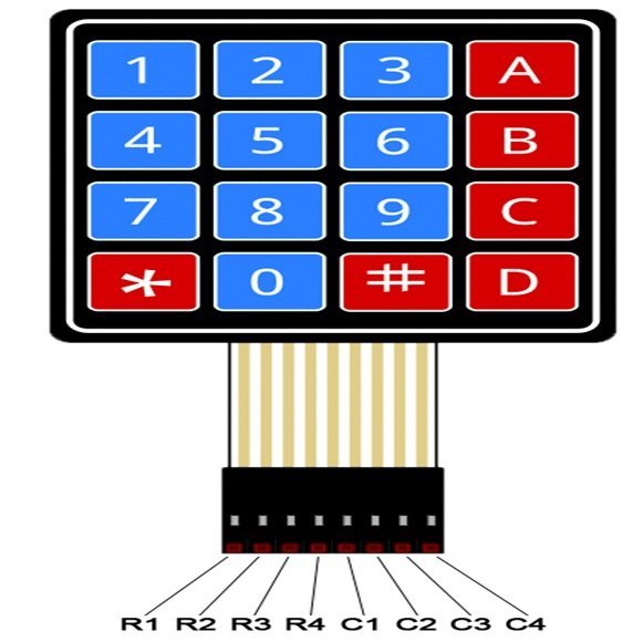 4x4 keypad pinout diagram