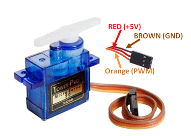 SG90 servo motor pinout