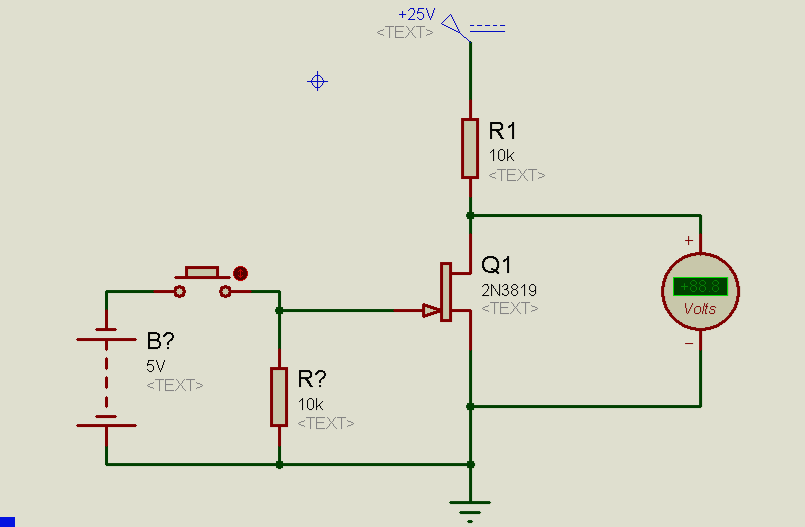 2N3819 N-Channel JFET as a switch example circuit