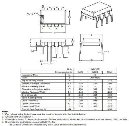 PIC12F508 2D diagram