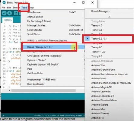 programming Teensy 3.2 board with Arduino IDE