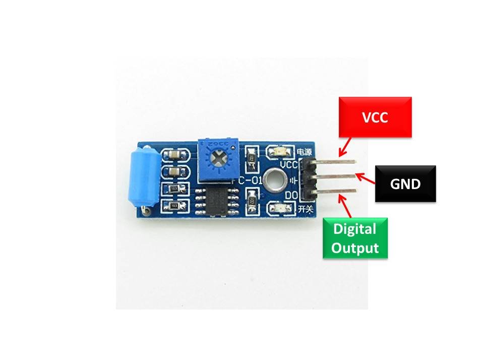 SW-420 Vibration Sensor Module pinout diagram