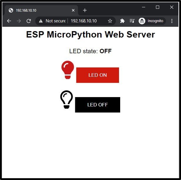 Access ESP32 ESP8266 micropython web server from computer web browser