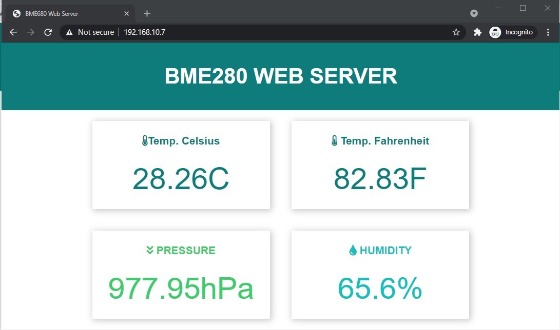 BME280 web server esp32 esp8266 micropython demo