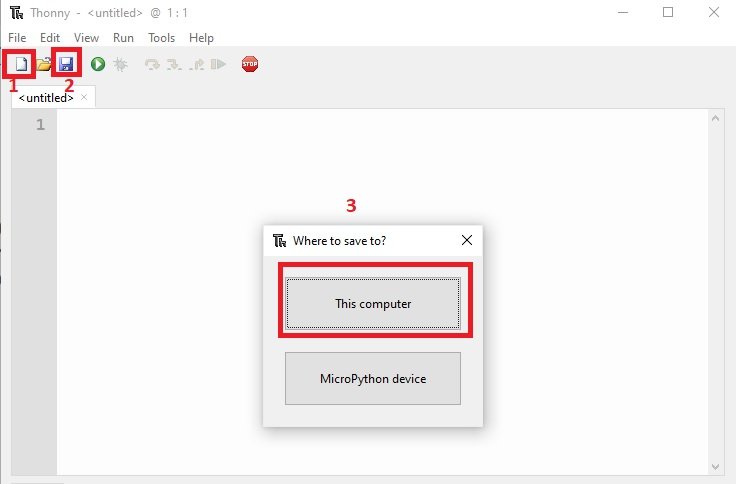 Create new file thonny IDE