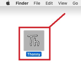 Installing Thonny IDE Mac OS X 9