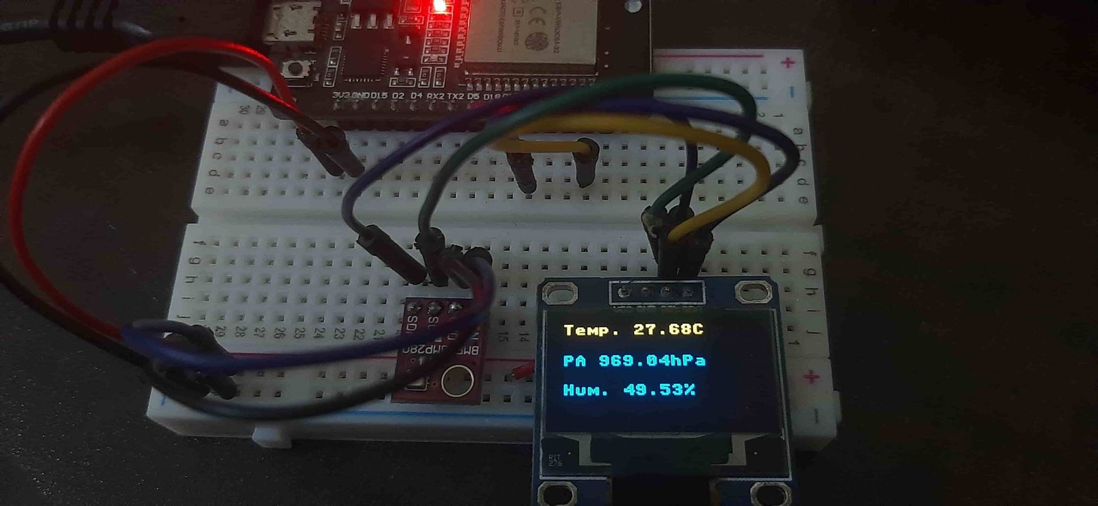 bme280 with esp32 esp8266 and oled demo