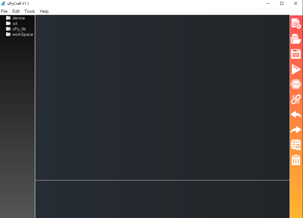 uPyCraft IDE window