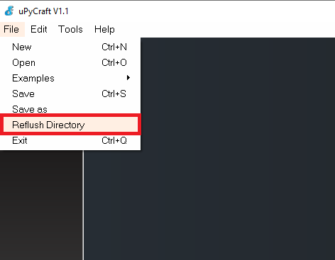 upycraft IDE reflush directory