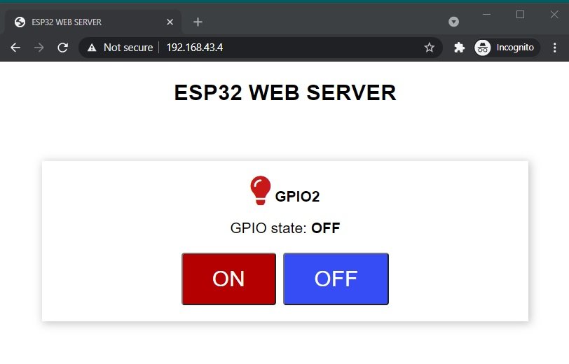 ESP32 SPIFFS web server Arduino demo