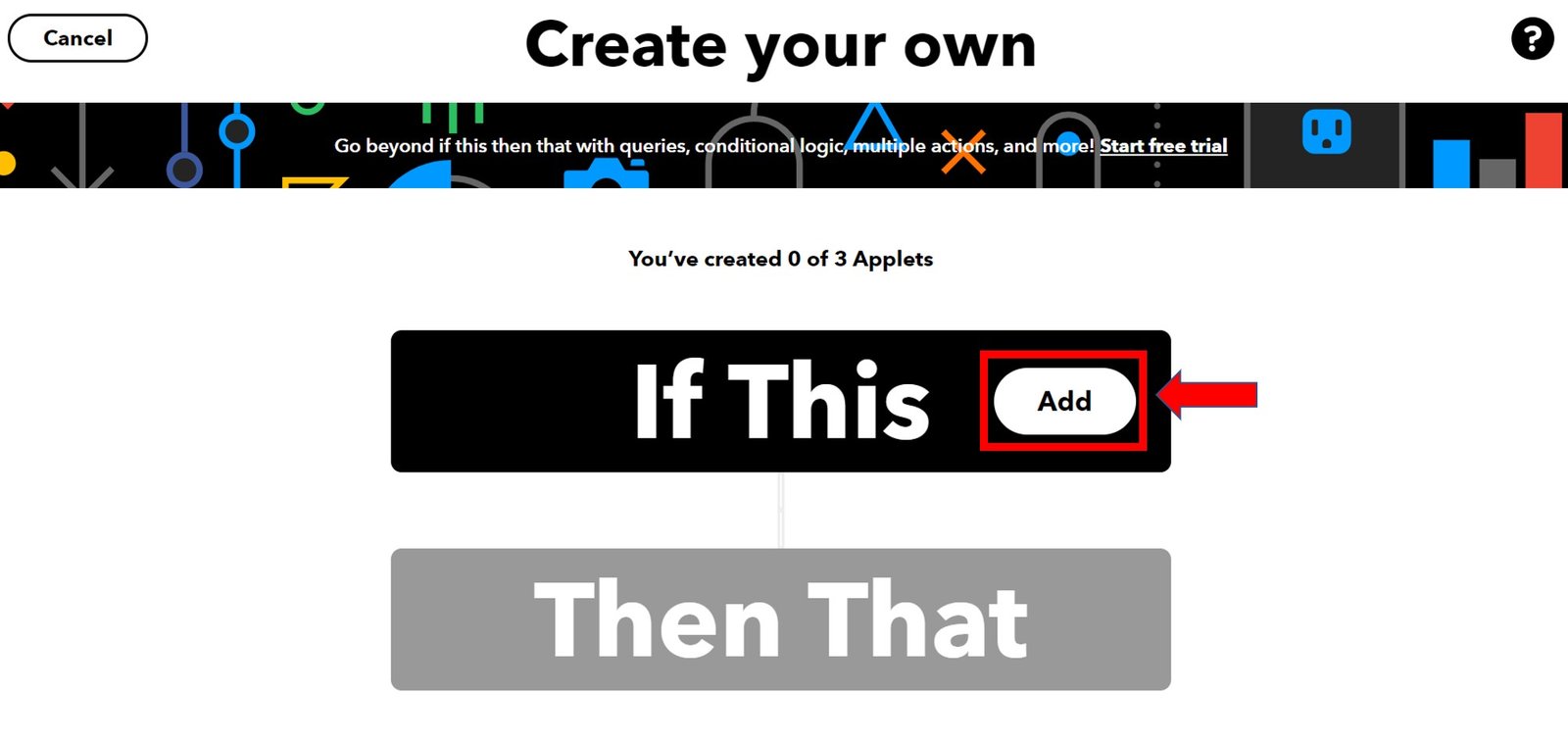 IFTTT create applets webhock alert 5