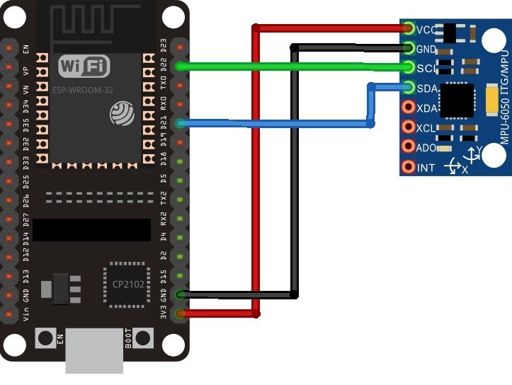 MPU6050 with ESP32 schematic