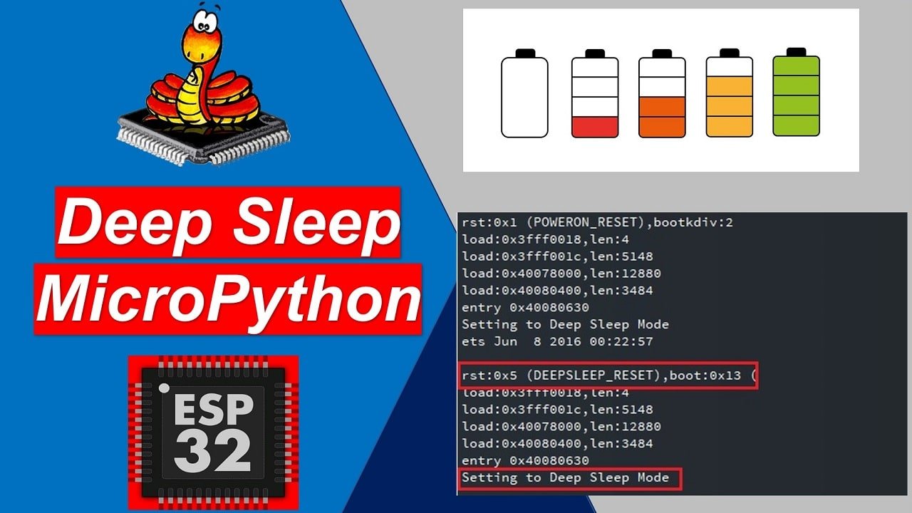MicroPython ESP32 Deep Sleep Mode and Wake Up Sources