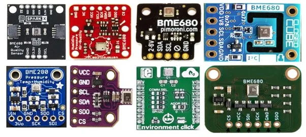 different bme680 sensor modules