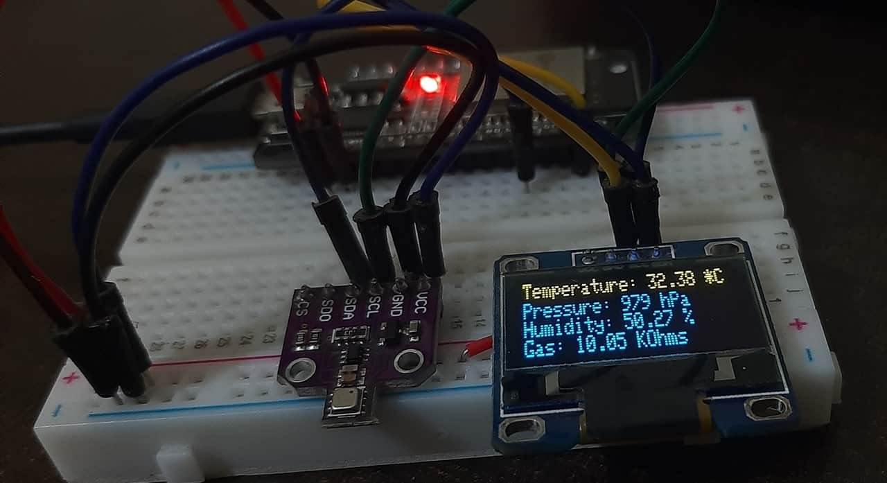 BME680 with OLED and ESP32 demo